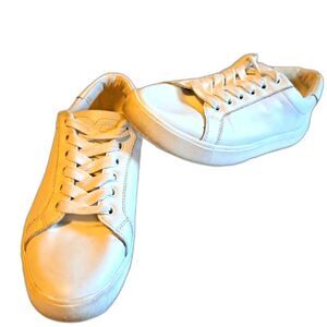 Sam Edelman Womens Ethyl Bright White Fashion Sneaker (1424465) Size 8.5 Leather